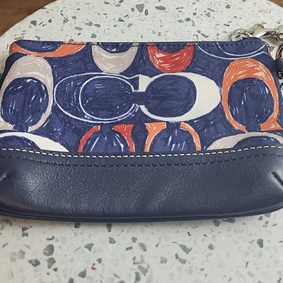 COACH Signature Logo Heritage Legacy Wristlet - Picture 7 of 9